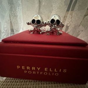 Perry Ellis Cufflinks  "Skull"... New..